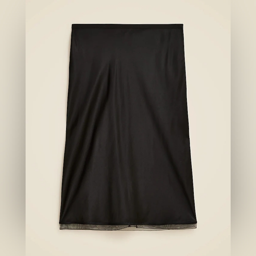 J. Crew Gwen knee-length slip skirt in viscose charmeuse